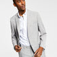 Jaqueta de terno masculina Alfani Slim Fit Solid Knit Cinza Tamanho 44