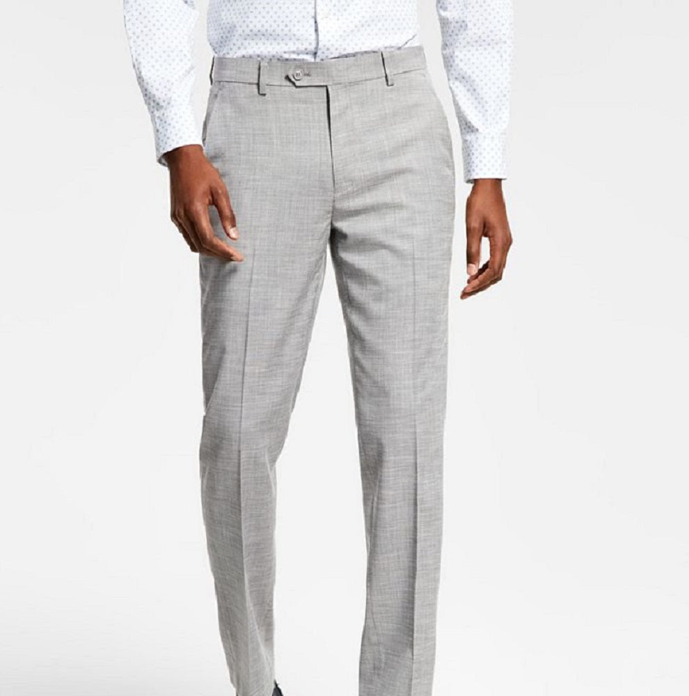Calça de terno masculina Alfani Slim Fit de malha sólida cinza tamanho 32x30