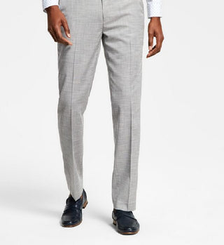 Calça de terno masculina Alfani Slim Fit de malha sólida cinza tamanho 32x30