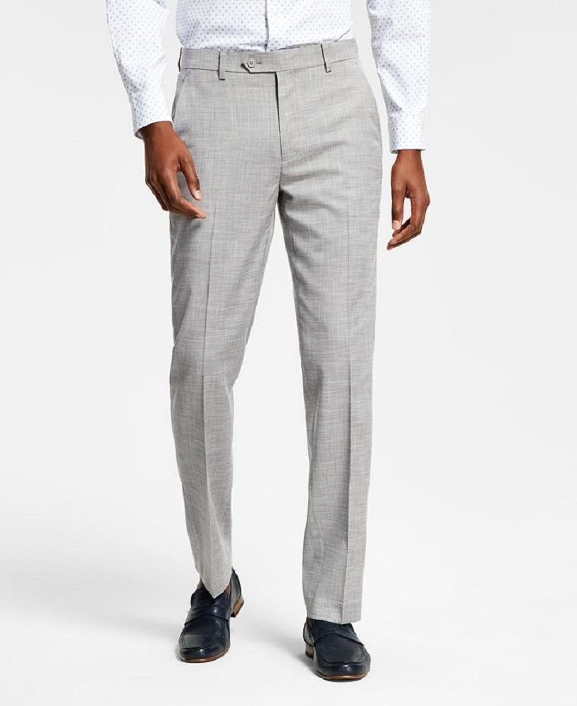 Calça de terno masculina Alfani Slim Fit de malha sólida cinza tamanho 34x30