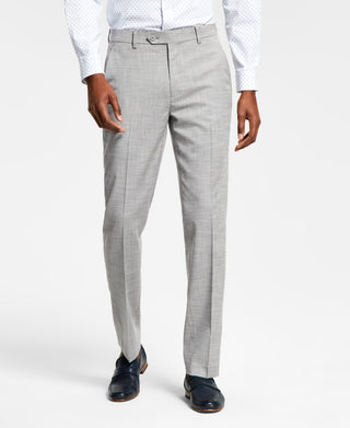 Calça de terno masculina Alfani Slim Fit de malha sólida cinza tamanho 34x32