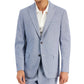 Terno xadrez seersucker masculino Alfani Slim Fit, jaqueta separada, azul, tamanho 40