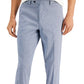 Alfani Masculino Slim Fit Seersucker Check Terno Calça Separada Azul Tamanho 34X30