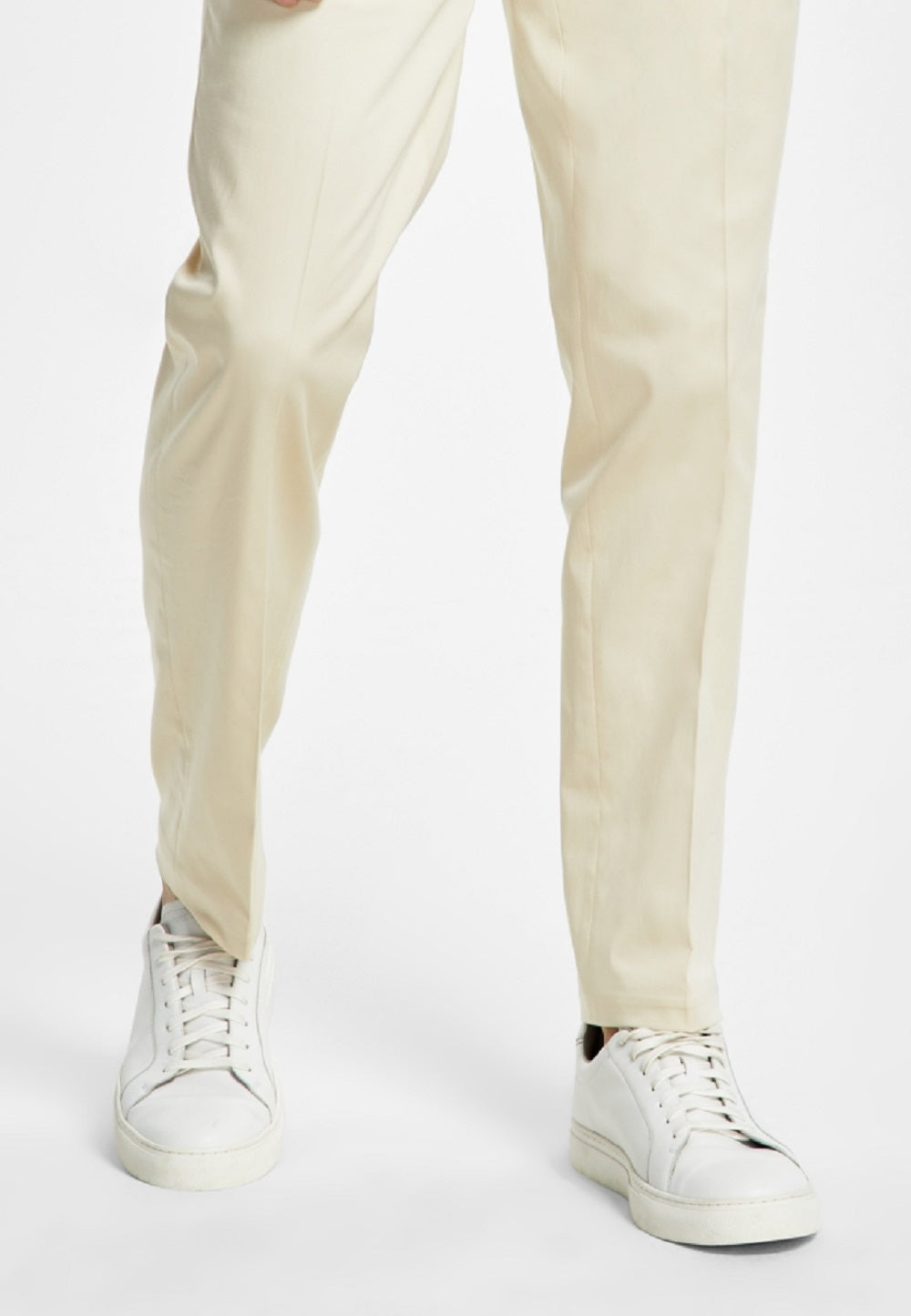 Calça de terno masculina Alfani Slim Fit de algodão creme sólido, marrom, tamanho 34x32