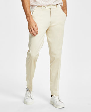 Calça de terno masculina Alfani Slim Fit de algodão creme sólido, marrom, tamanho 34x32