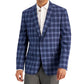 Blazer masculino slim fit estampado azul Bar III, tamanho 44