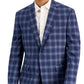 Blazer masculino slim fit estampado azul Bar III, tamanho 44