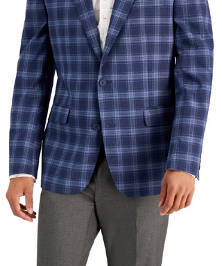 Blazer masculino slim fit estampado azul Bar III, tamanho 46
