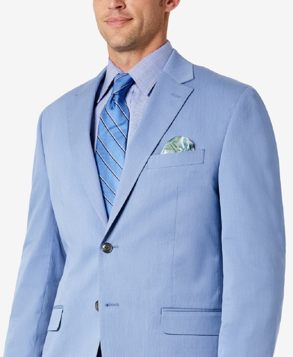 Jaqueta de terno masculina Sean John Classic Fit Solid Azul Tamanho 44