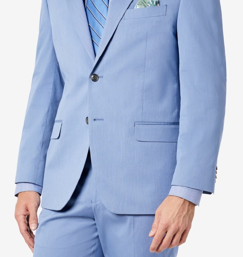 Jaqueta de terno masculina Sean John Classic Fit Solid Azul Tamanho 44