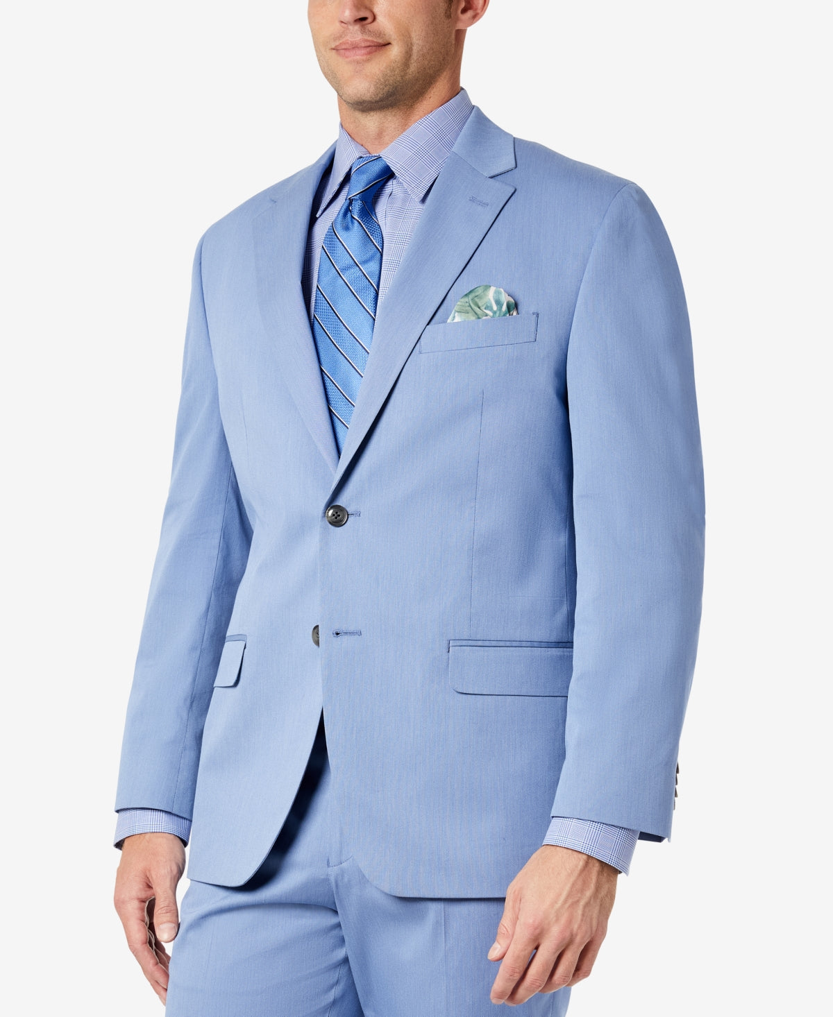 Jaqueta de terno masculina Sean John Classic Fit Solid Azul Tamanho 44