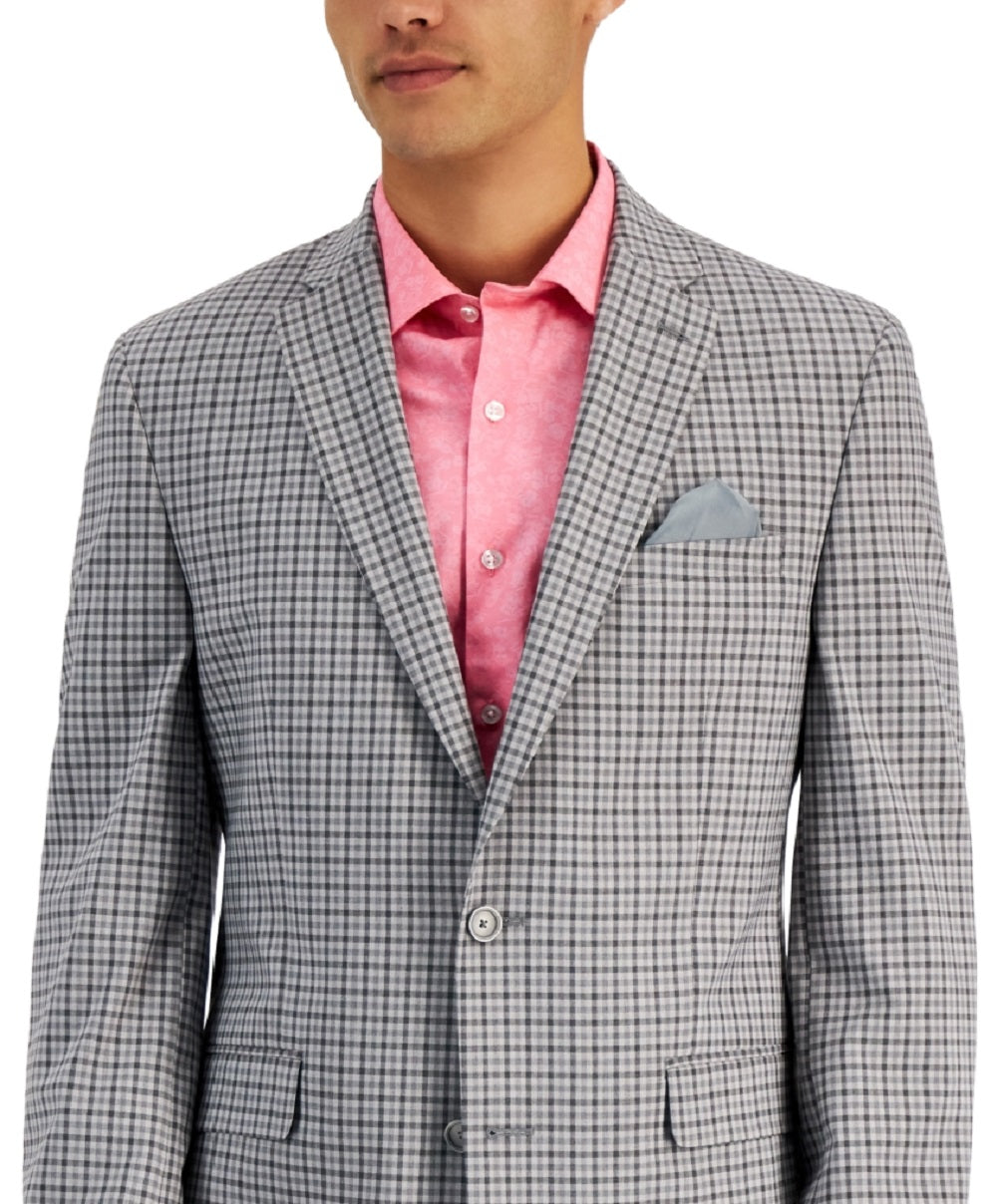 Blazer masculino slim fit estampado Bar III cinza tamanho 40