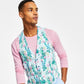 Colete masculino Bar III Slim Fit com estampa floral, azul, tamanho pequeno
