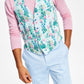 Colete masculino Bar III Slim Fit com estampa floral, azul, tamanho pequeno