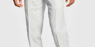 Bar III Men's Slim Fit Textured Linen Suit Separate Pant Gray Size 30X32