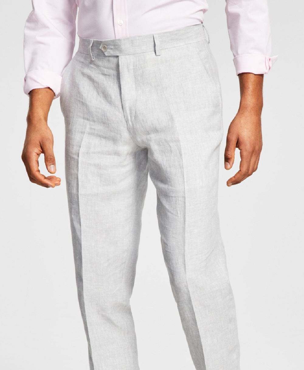 Terno masculino Bar III Slim Fit de linho texturizado, calça separada, cinza, tamanho 34X34