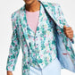Bar III Masculino Slim Fit Floral Print Suit Jacket Azul Tamanho 38