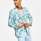 Bar III Masculino Slim Fit Floral Print Suit Jacket Azul Tamanho 40
