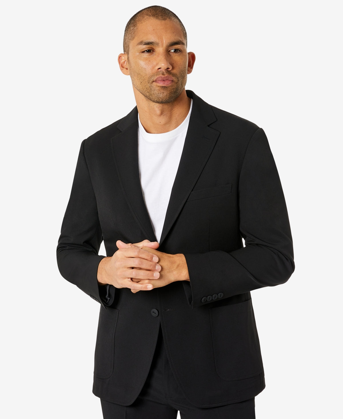 Jaqueta Masculina Michael Kors Modern-Fit Stretch Solid Preta Tamanho 48 T/L39,5
