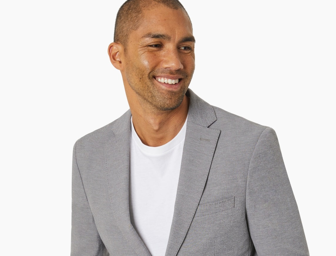 Jaqueta Masculina Michael Kors Modern Fit Stretch Solid Cinza Tamanho 46