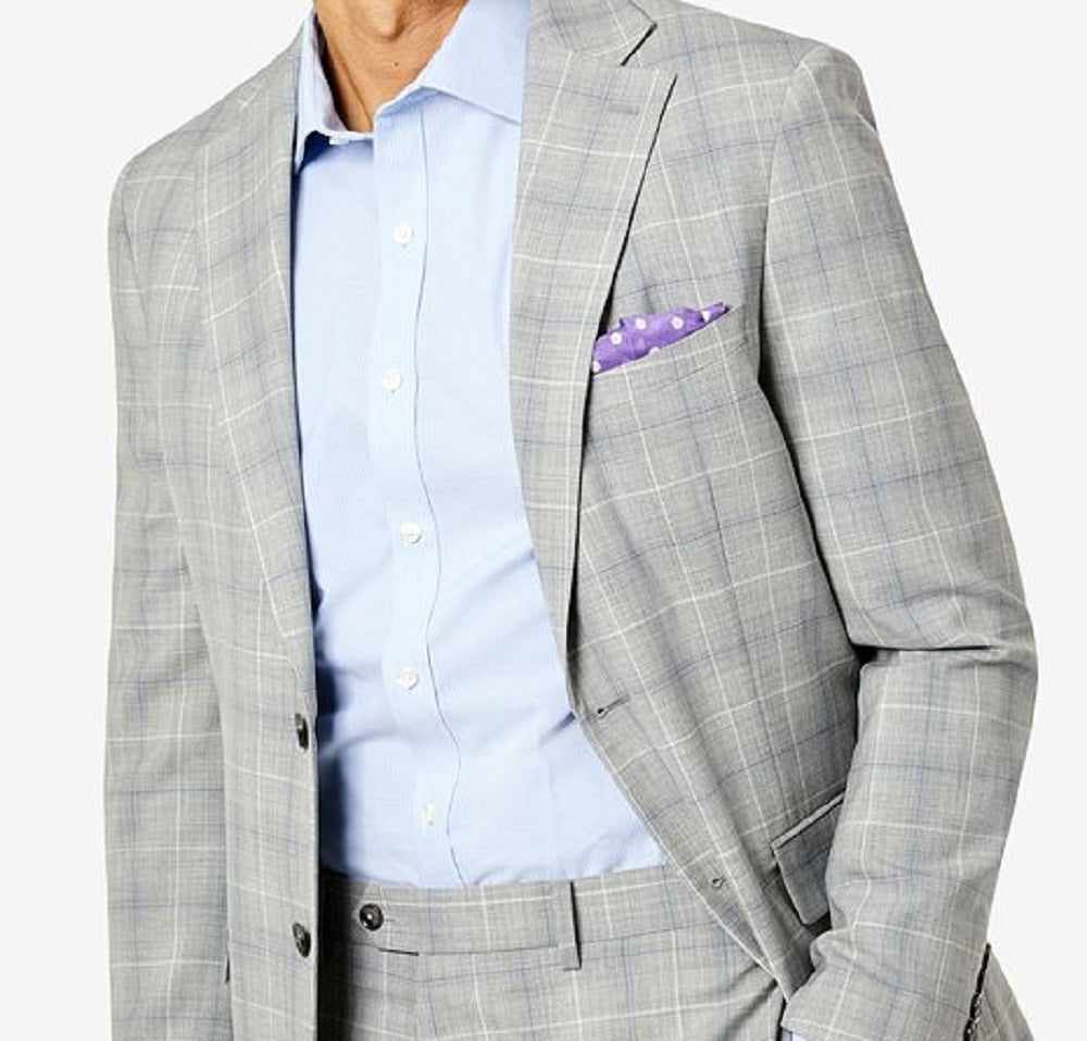 Jaqueta de lã slim fit masculina Tallia cinza tamanho 38