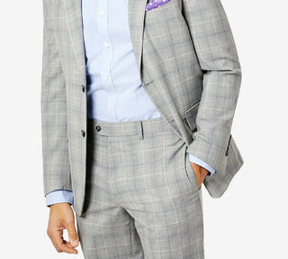 Jaqueta de lã slim fit masculina Tallia cinza tamanho 38