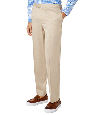 Calça de terno masculina Tallia Slim Fit em malha marrom tamanho 32x30