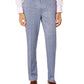 Calça de terno masculina Tallia Slim Fit em malha azul tamanho 30X30