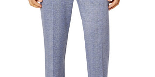 Calça de terno de malha slim fit masculina Tallia, azul, tamanho 30x32