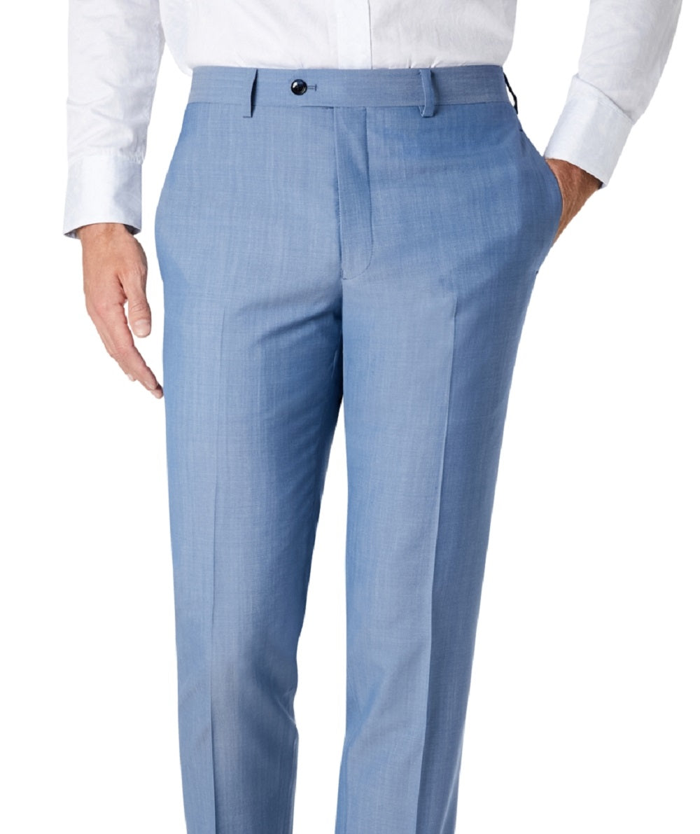 Terno masculino Tallia Slim Fit Chambray com calça separada, azul, tamanho 30X30