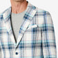 Blazer xadrez multicolorido masculino Tallia Slim Fit Azul Tamanho 38