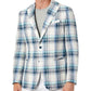Blazer xadrez multicolorido masculino Tallia, tamanho 42, branco