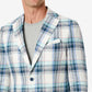 Blazer xadrez multicolorido masculino Tallia Slim Fit azul tamanho 46