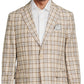Blazer xadrez slim fit masculino Tallia marrom tamanho 40