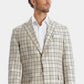 Blazer masculino Tallia xadrez de linho marrom tamanho 44