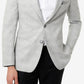 Jaqueta Masculina Slim Fit Xadrez Metálico Creme Cinza Tamanho 38