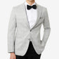 Jaqueta Masculina Slim Fit Xadrez Metálico Creme Cinza Tamanho 38