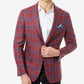 Blazer xadrez slim fit masculino Tallia vermelho tamanho 38