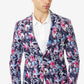 Blazer masculino Tallia Slim Fit Floral Azul Tamanho 40