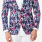 Blazer masculino Tallia Slim Fit Floral Azul Tamanho 46