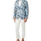 Blazer masculino Tallia Slim Fit Floral Azul Tamanho 44