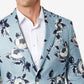 Blazer masculino Tallia Slim Fit azul floral tamanho 46