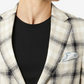Blazer masculino Tallia Slim Fit xadrez de linho bege tamanho 38