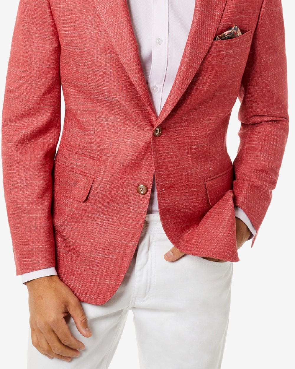 Blazer Slim Fit Masculino Tallia Rosa Tamanho 44