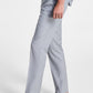 Calça de terno masculina Bar III Slim Fit de lã Sharkskin cinza tamanho 33X30