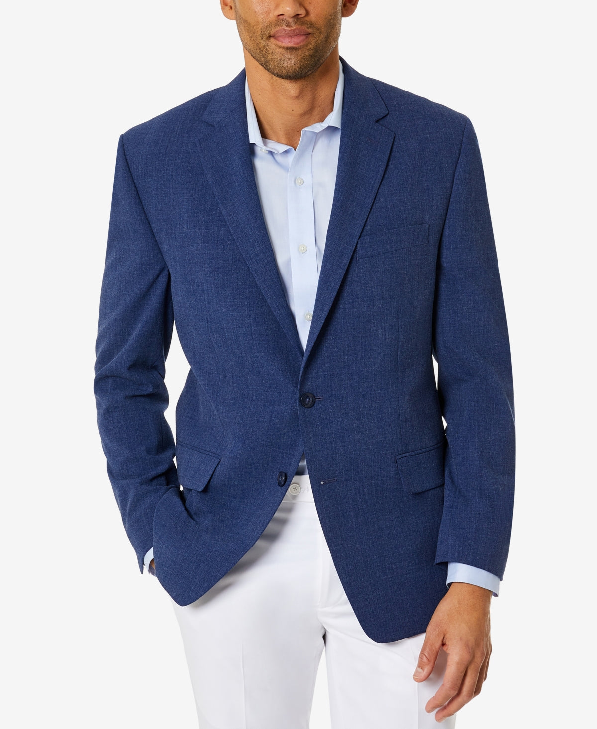 Casaco esportivo masculino Club Room Classic Fit Solid, azul, tamanho 38
