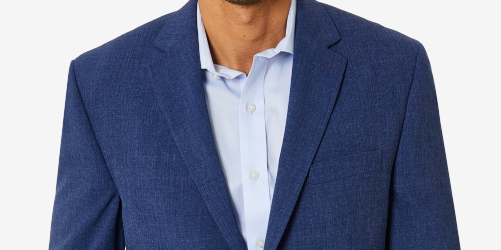 Casaco esportivo masculino Club Room Classic Fit Solid, azul, tamanho 44