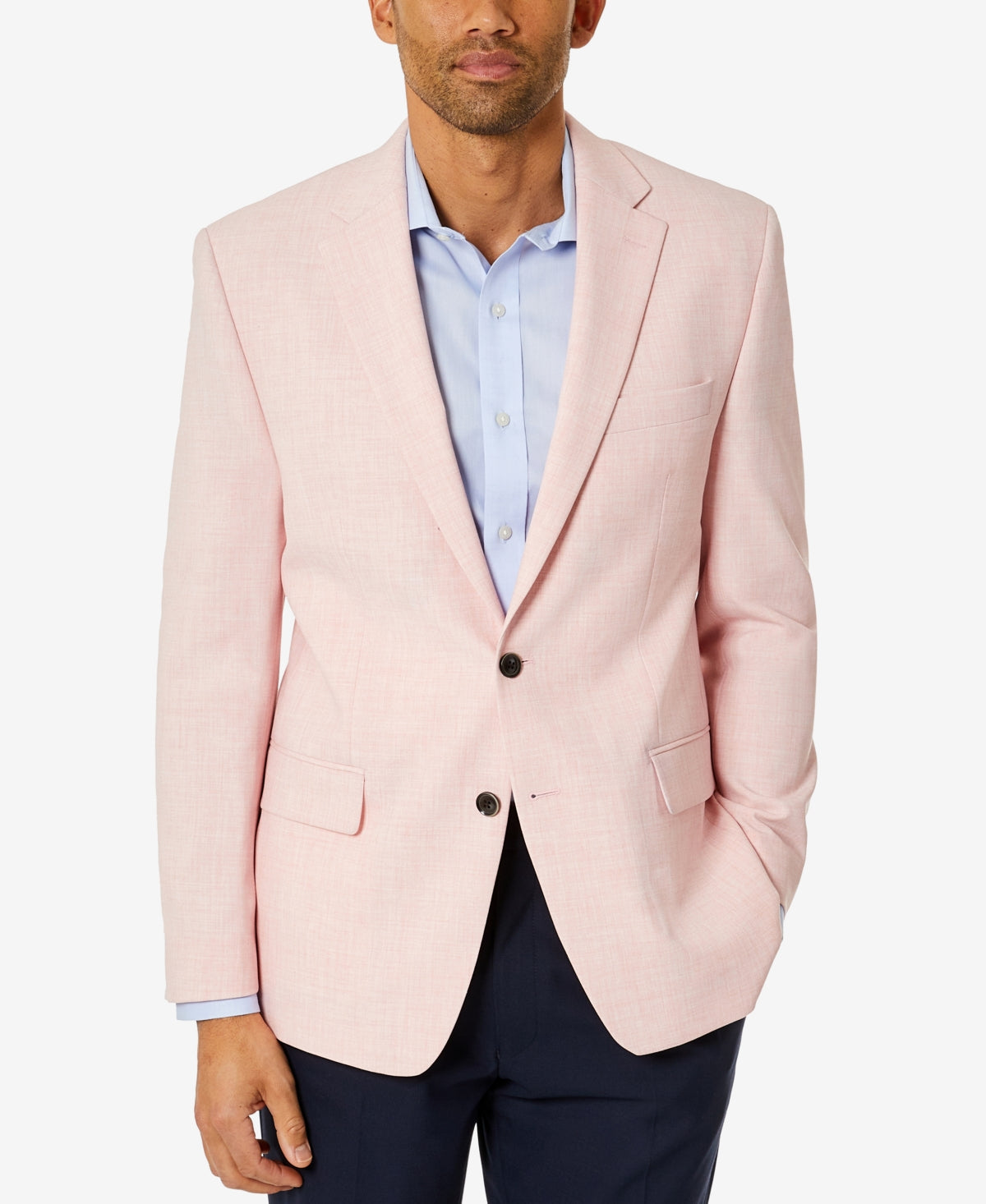 Casaco esportivo masculino Club Room Classic Fit Solid, rosa, tamanho 36