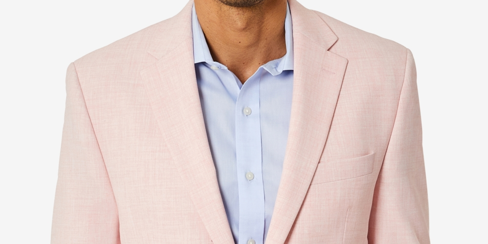 Casaco esportivo masculino Club Room Classic Fit Solid, rosa, tamanho 36