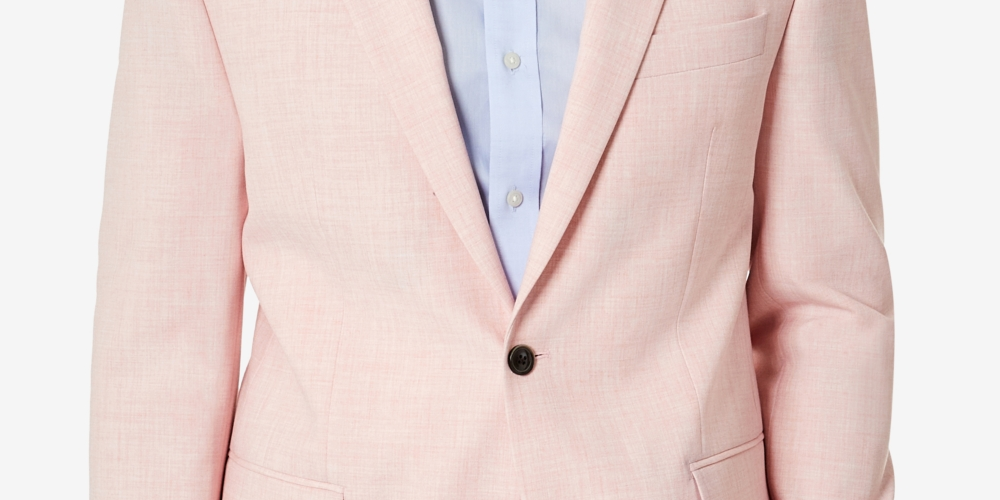 Casaco esportivo masculino Club Room Classic Fit Solid, rosa, tamanho 36